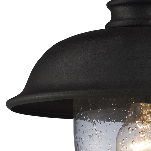 Streetside Cafe 1-Light Outdoor Wall Lamp In Matte Black - Small